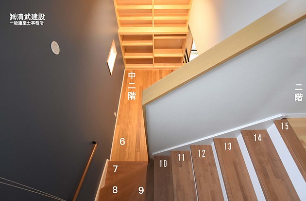 1階と2階部分が分断されず、連続性があります。