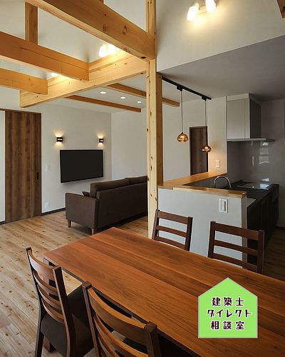 勾配天井の平屋建て福津市・工務店の一級建築士と家づくり