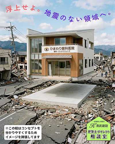 地震対策・浮上し揺れない・福岡市工務店と注文住宅（診療所）