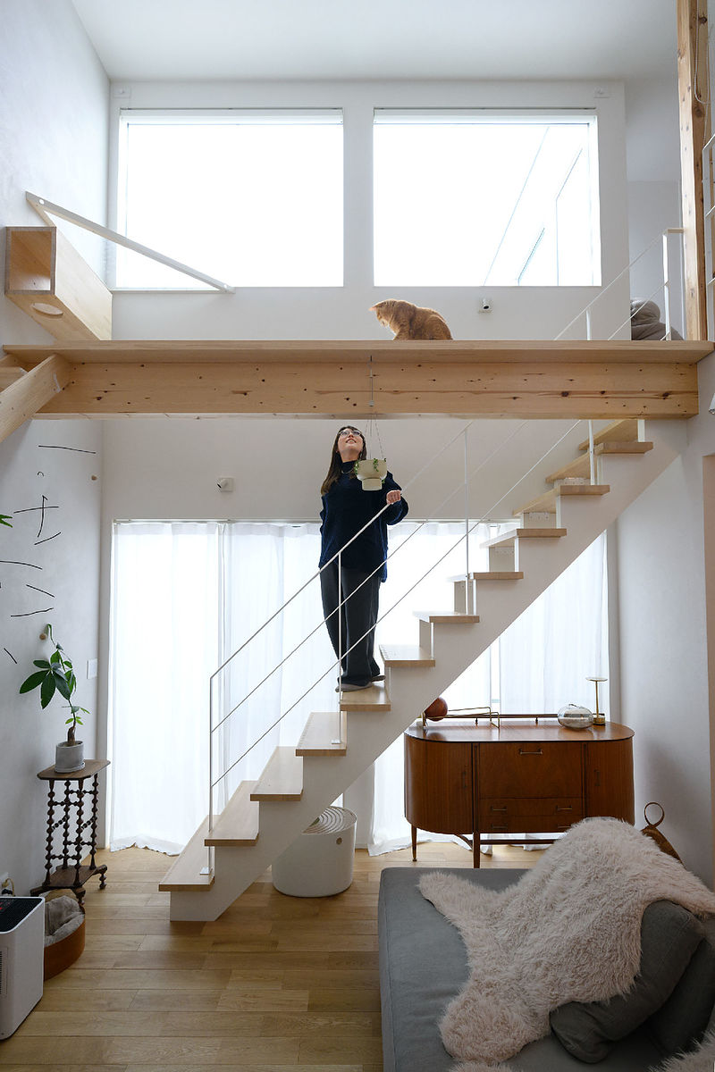 猫と暮らす注文住宅の内観