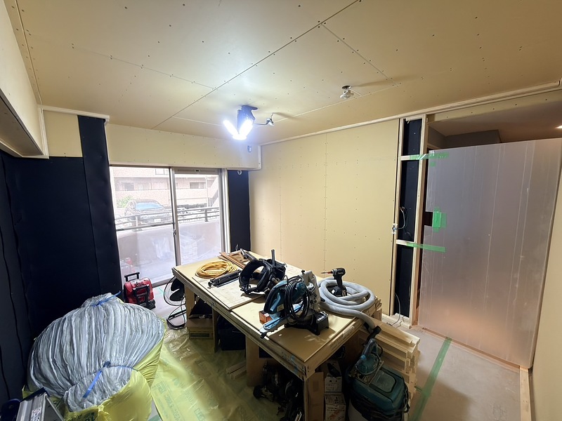 ピアノ防音工事柱