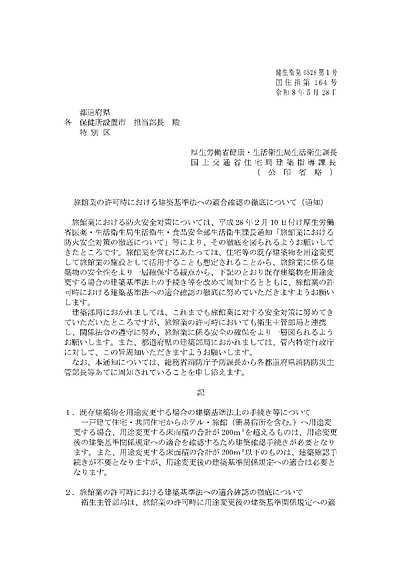 旅館業許可時の建築基準法適合確認が重要に｜200㎡以下でも建築士の証明が求められます