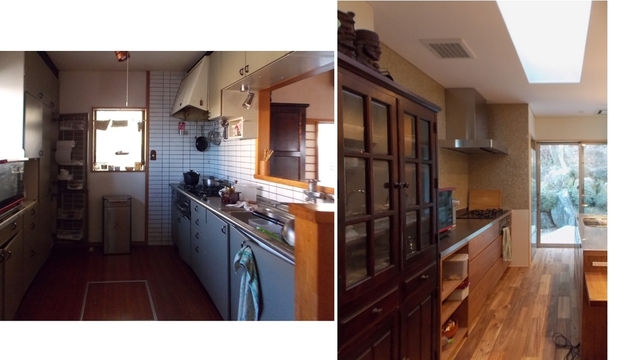 キッチン、BeforeとAfter