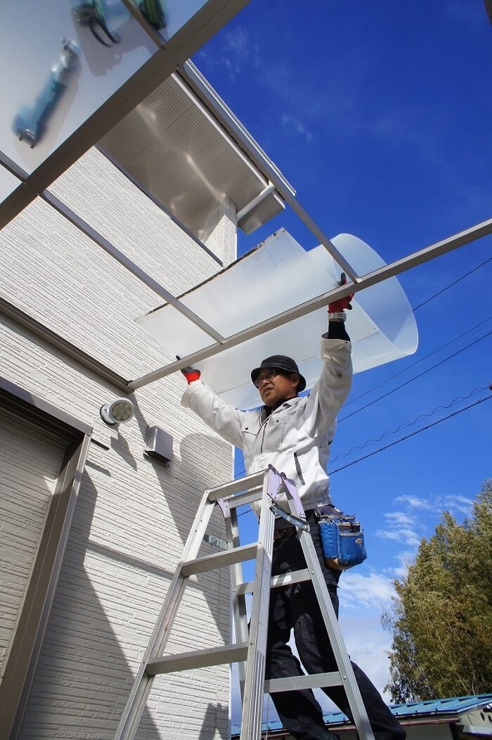 テラス屋根の施工