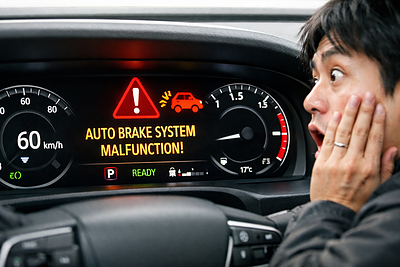 自動ブレーキ故障」の警告灯が点灯！慌てず確認すべき3つの原因と、プロの対処法