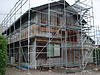 外壁板金　角波ガルバリウム鋼板　足場