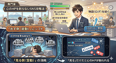 SNSは「見る」より「出す」が正解？心のHPを削らないSNS攻略法
