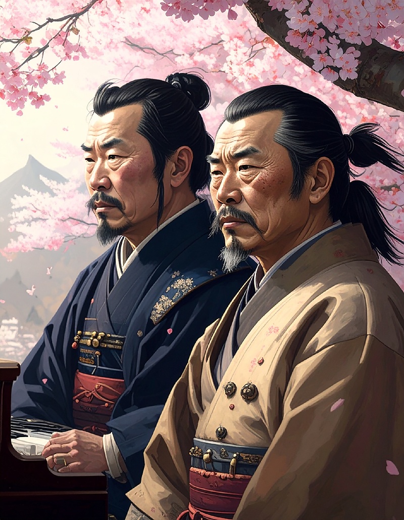 お花見をする豊臣兄弟 お花見をする豊臣兄弟