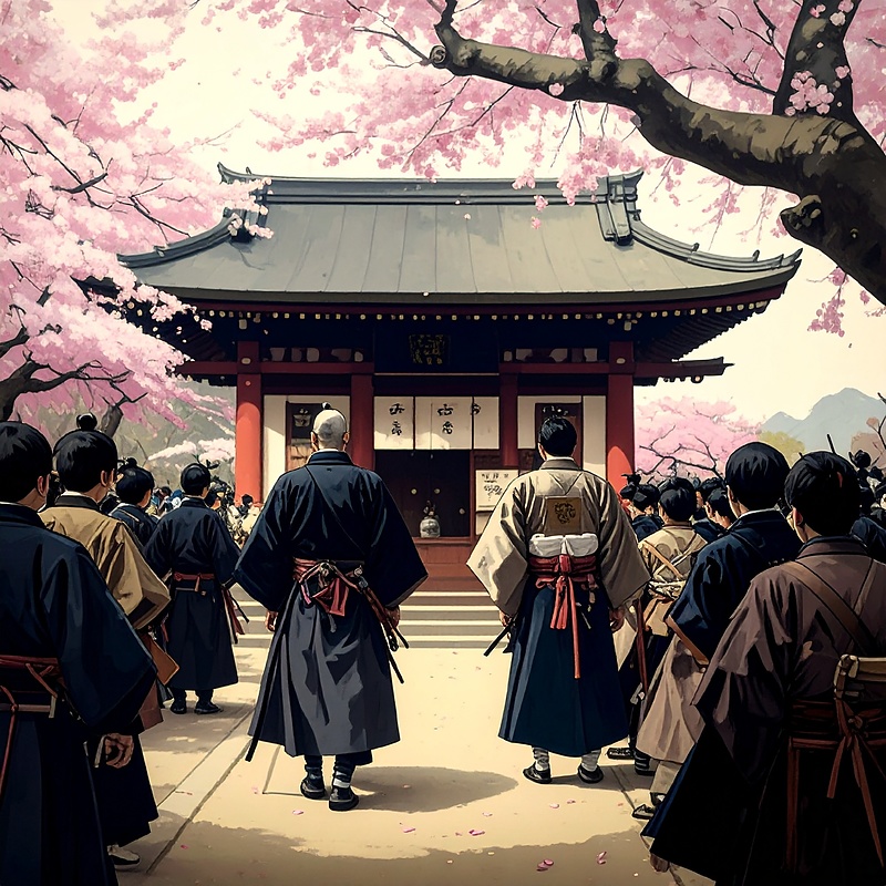 入学式に参加する豊臣兄弟（イメージ画／生成AI作成）