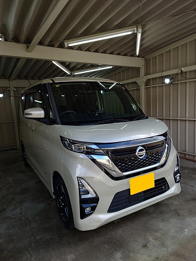 2025/2/8 日産ルークス【水アカ除去・ワックスがけ・車内清掃】