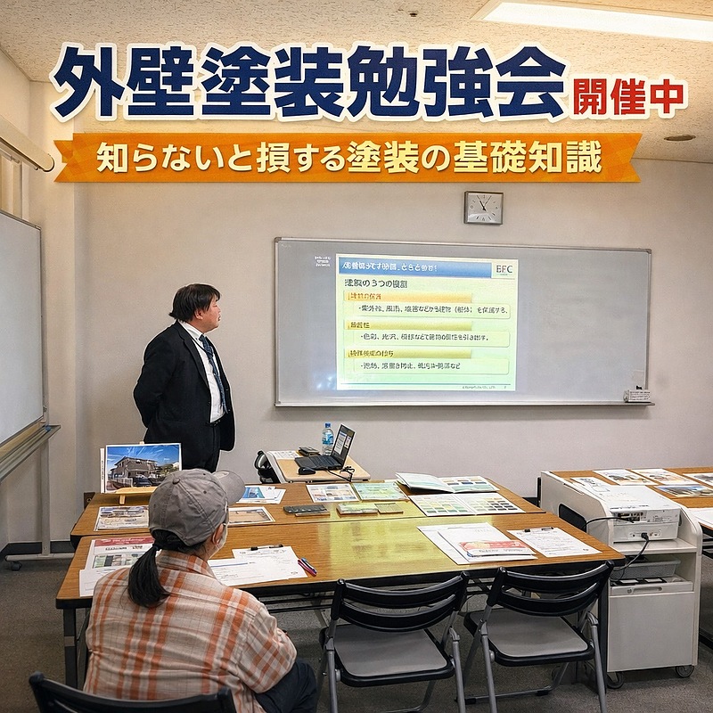 外壁塗装勉強会開催中(講師)