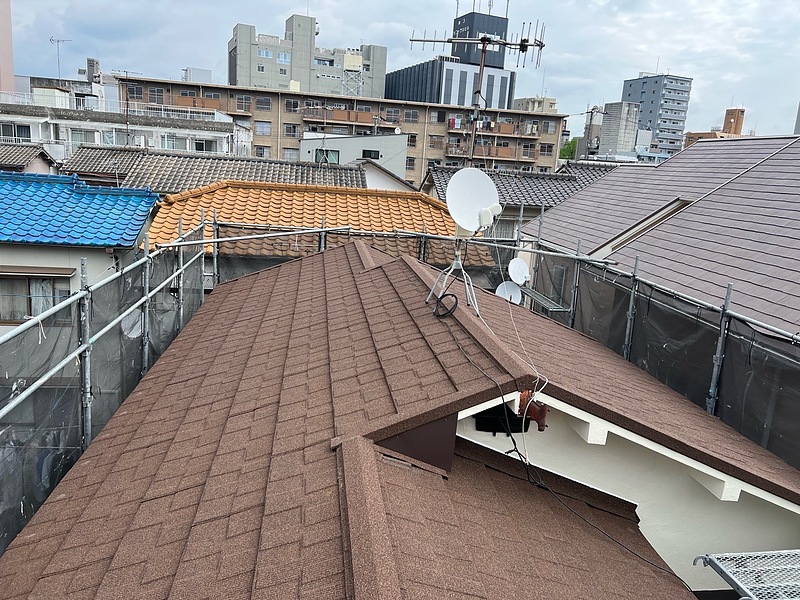 屋根葺き替え・セネター(色ティーク) 屋根葺き替え・セネター(色ティーク)