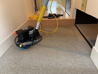 広島市南区東雲　玄関回り 床洗浄