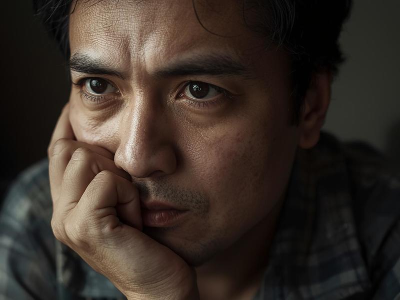 思い悩んでいる男性