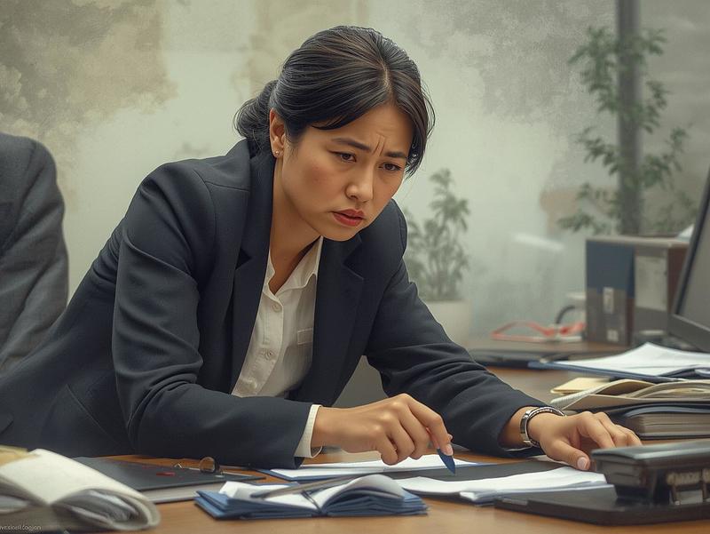 責任感のない上司に対して不満を持っている女性社員