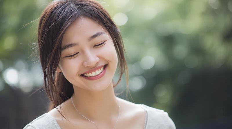 感謝にあふれて生きている女性