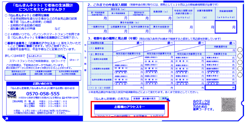 ねんきん定期便