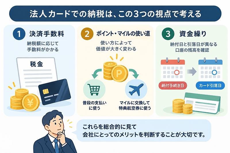 法人カード納税3つの視点