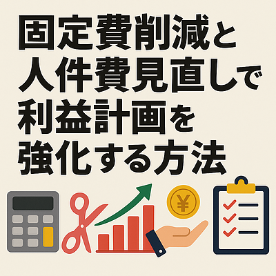 固定費削減と人件費見直しで利益計画を強化する方法