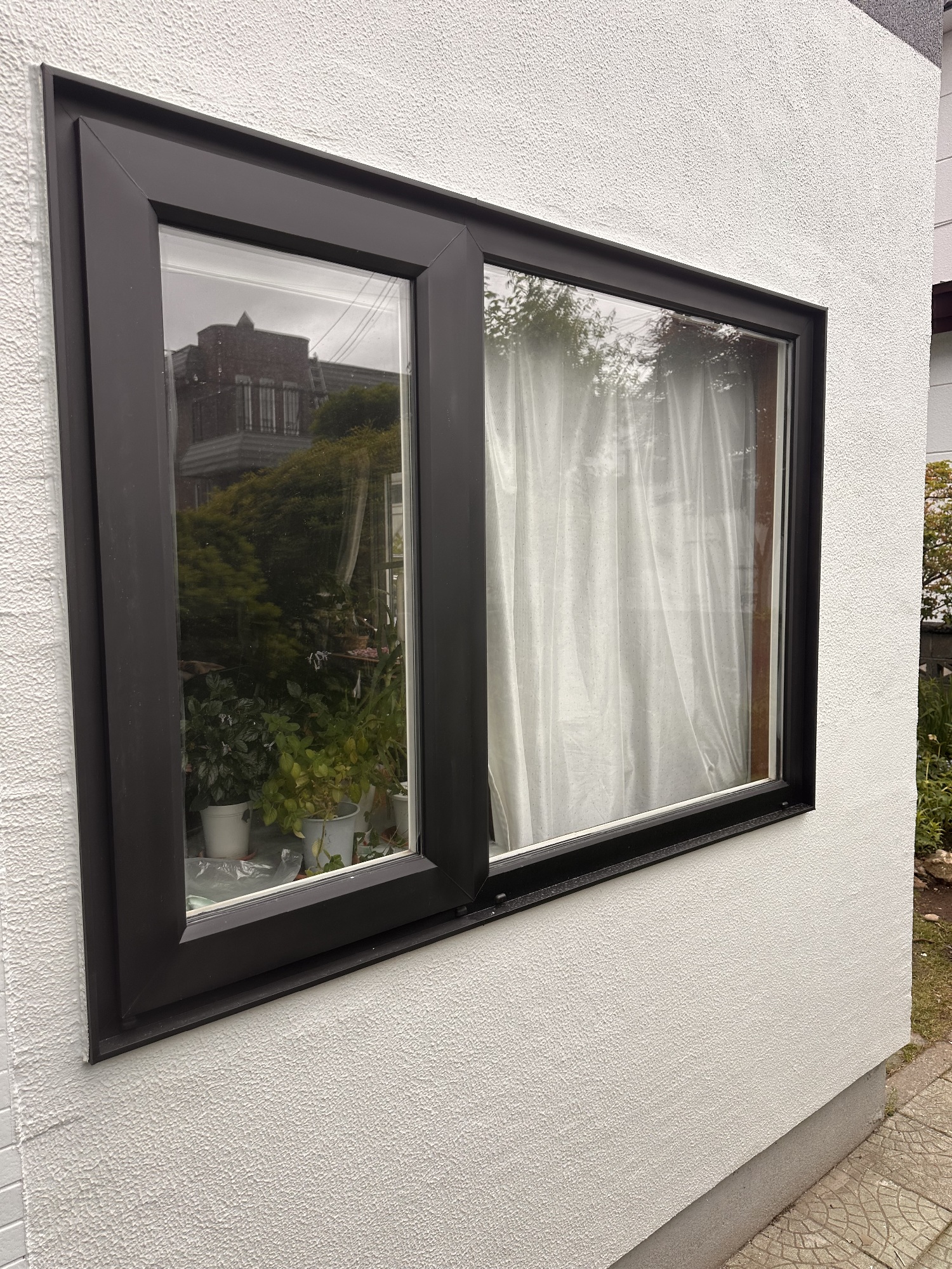 南区 住宅塗り替え工事 サッシ塗装 施工後