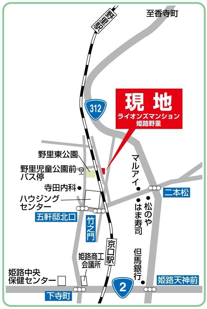 案内図。駐車場は要相談