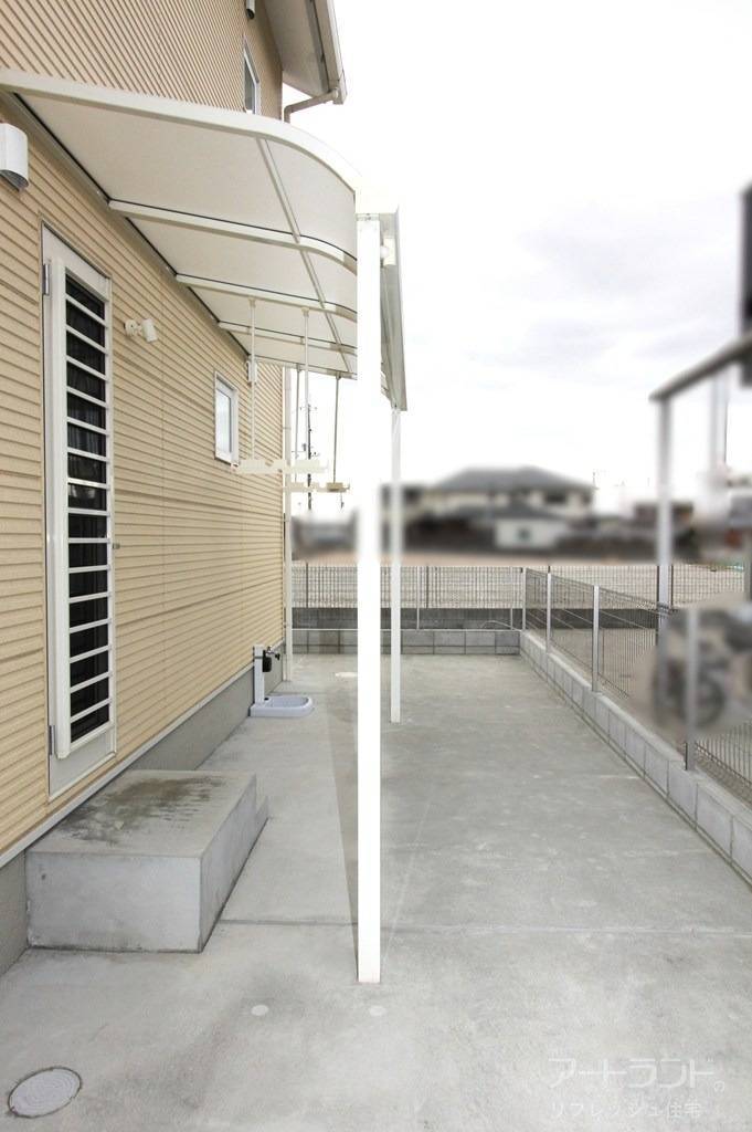 洗面室から直接出られる勝手口