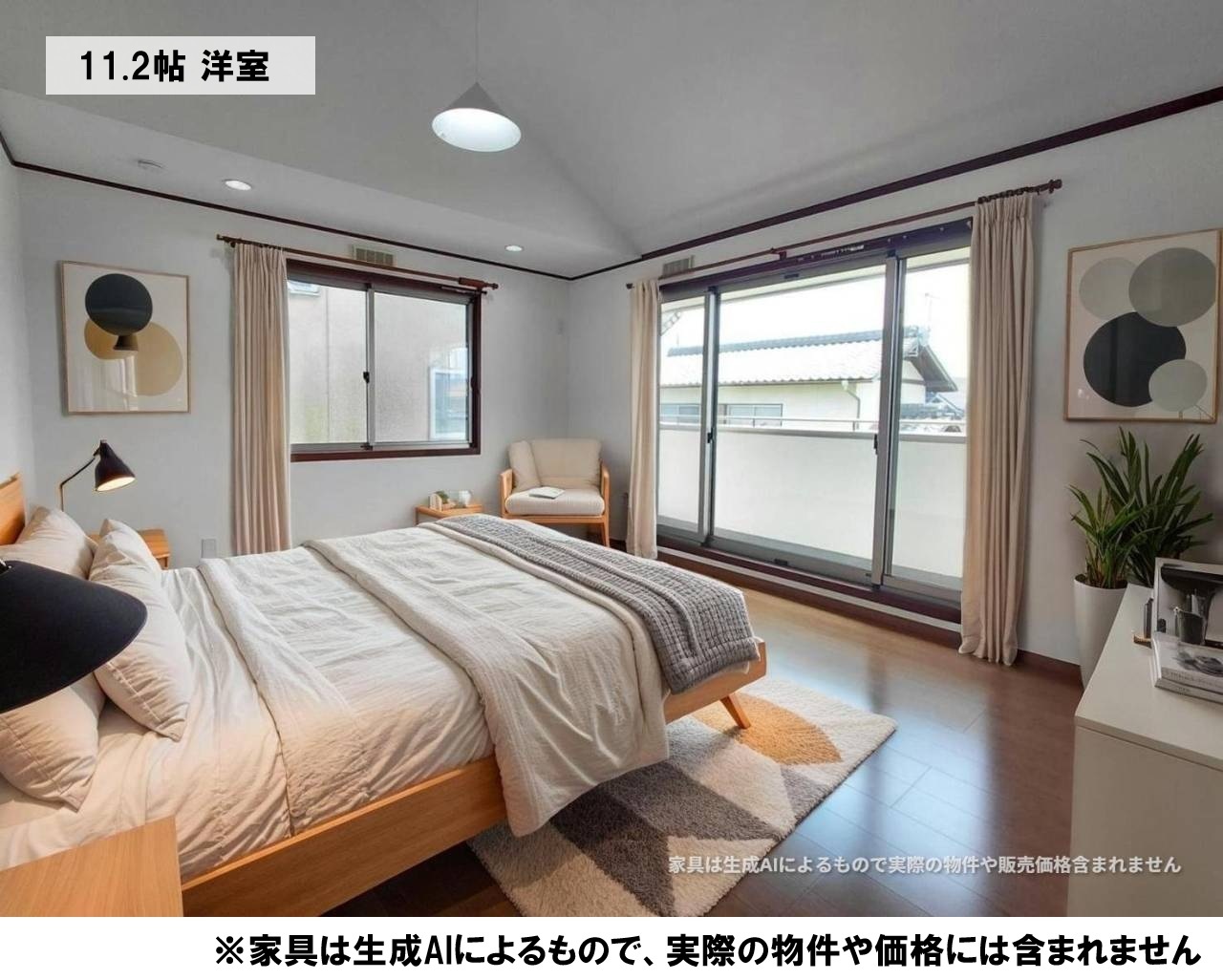 11.2帖の洋室をホームステージグ