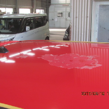 濱田英和 - トヨタ・カローラフィールダー、ルーフ（天井）塗膜劣化による再塗装（鈑金・塗装）