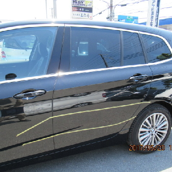 濱田英和 - BMW・218d、左側面の事故修理(鈑金・塗装）
