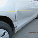 トヨタ・ヴォクシー、左側面の事故修理（鈑金・塗装）