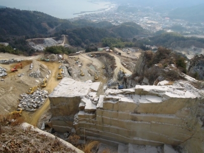 大島石の原石も様々