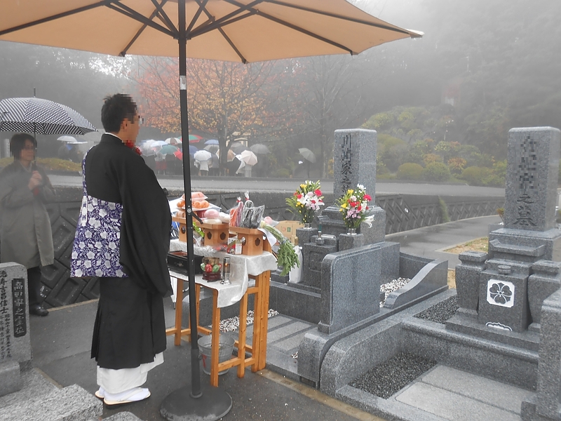 雨天の開眼法要