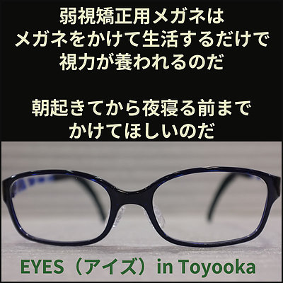 弱視矯正用メガネはメガネをかけて生活するだけで視力が養われるのだ