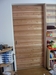 杉＆桐の本棚と一体型の杉の引き戸