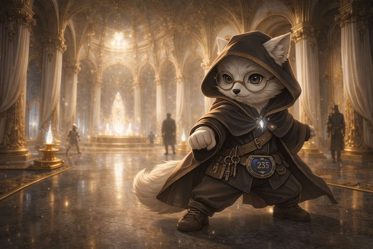 審理の回廊で構えるカガミ