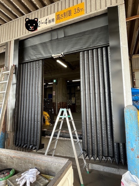 エアーシェルター　修理・点検作業