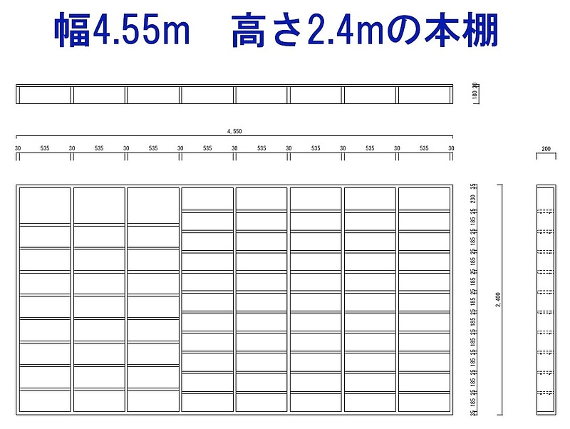 壁一面の本棚