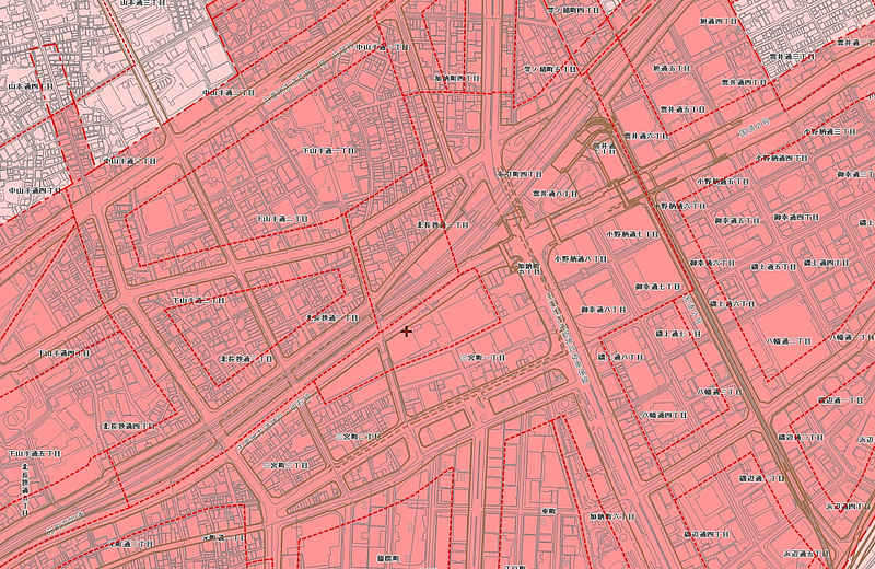 三ノ宮の防火地域