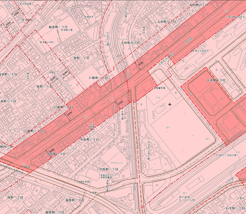 須磨の防火地域