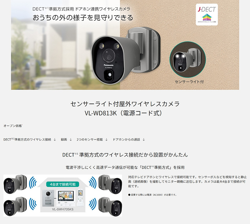 Panasonicの防犯カメラ