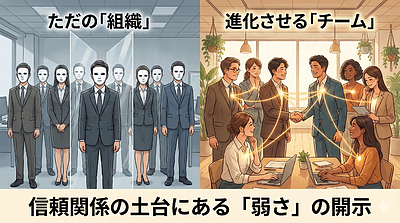 ただの「組織」を「チーム」に進化させる。信頼関係の土台にある「弱さ」の開示