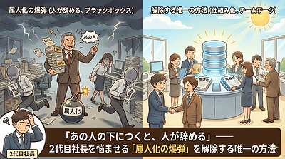 「あの人の下につくと、人が辞める」――2代目社長を悩ませる「属人化の爆弾」を解除する唯一の方法