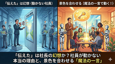 「伝えた」は社長の幻想か？社員が動かない本当の理由と、景色を合わせる「魔法の一言」