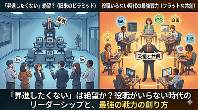 「昇進したくない」は絶望か？役職がいらない時代のリーダーシップと、最強の戦力の創り方