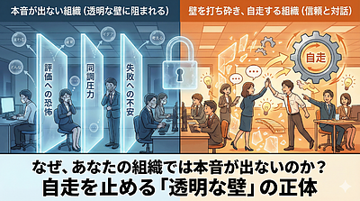 なぜ、あなたの組織では本音が出ないのか？自走を止める「透明な壁」の正体