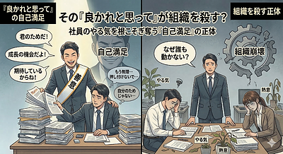 「良かれと思って」が組織を殺す？社員のやる気を根こそぎ奪う「自己満足」の正体