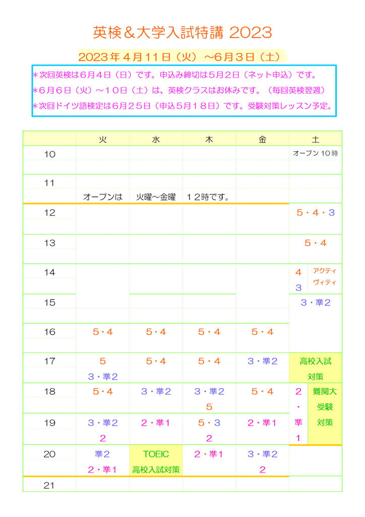 Queen's クイーンズ　英検＆大学入試特講 2023