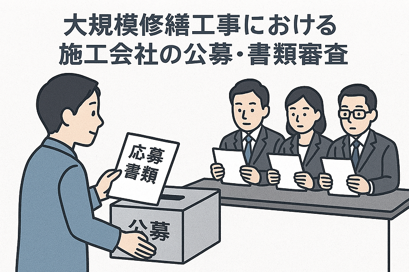 施工会社の選定における公募・書類審査