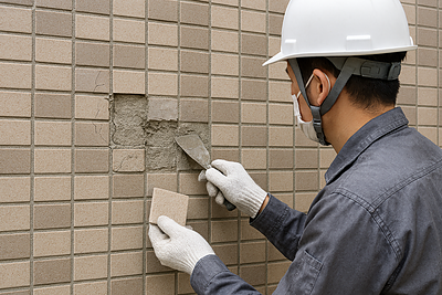 タイル補修工事について