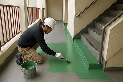 共用廊下・階段の防水工事について